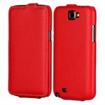 Flip Leather Case for Note 2 (Red)